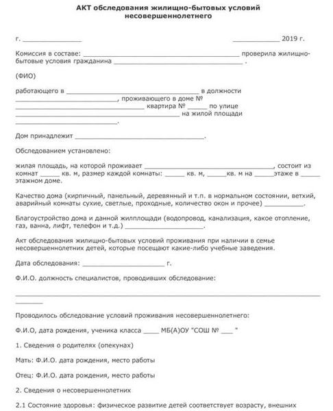 Порядок проведения обследования органом опеки по Приказу Минпросвещения России от 10.01.2019 N 4