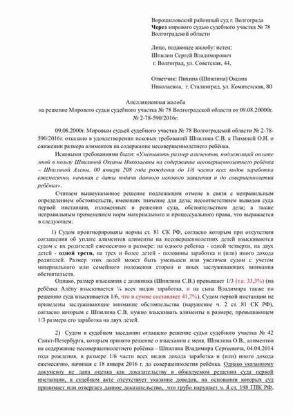 Условия подачи апелляционной жалобы