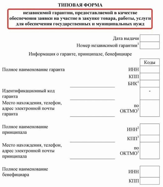 Типовые формы для независимых обеспечений по 223-ФЗ
