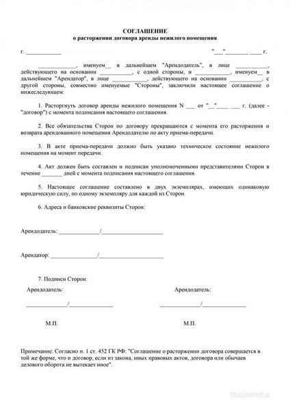 Основные основания для освобождения площади арендодателем могут включать: