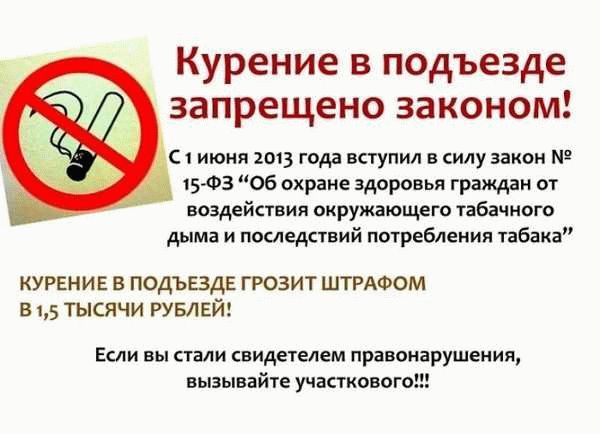 Где точно запрещено курить?