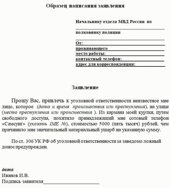 Что такое заявление в полицию и в каких случаях его нужно писать?