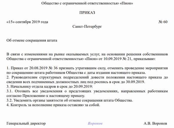 Если численность сокращают в связи с оптимизацией