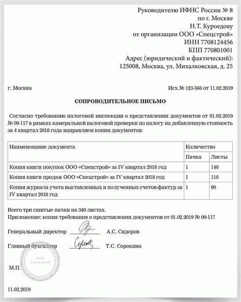 Необходимые элементы документа