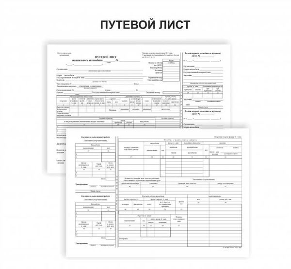 Образец заполнения путевого листа для легкового автомобиля