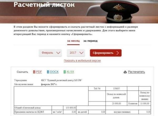 Доступ к данным о заработной плате через портал ERZ