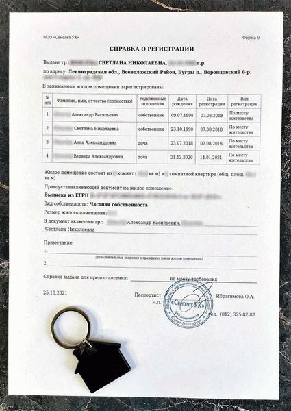 Период действия справки о регистрации по месту пребывания