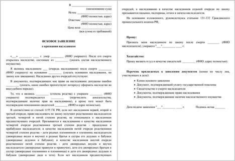Требования к подаче ходатайства о признании права на наследство