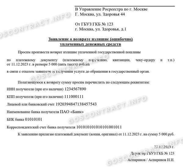 Заполнение формы возврата пошлины за воду: Практический подход